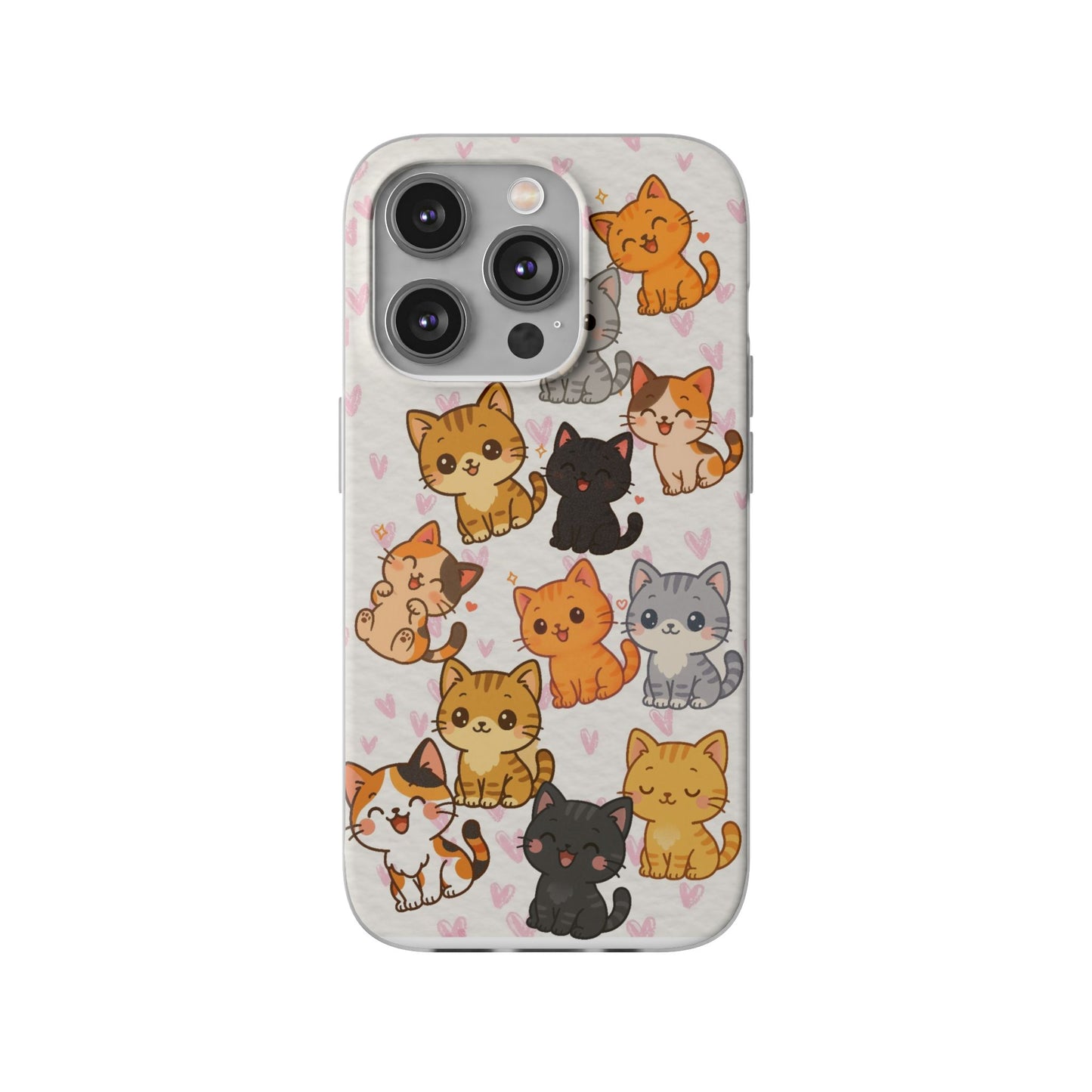 Adorable Kawaii Cat Phone Case for iPhone – Slim Soft TPU Cover | Perfect Gift for Cat Lovers