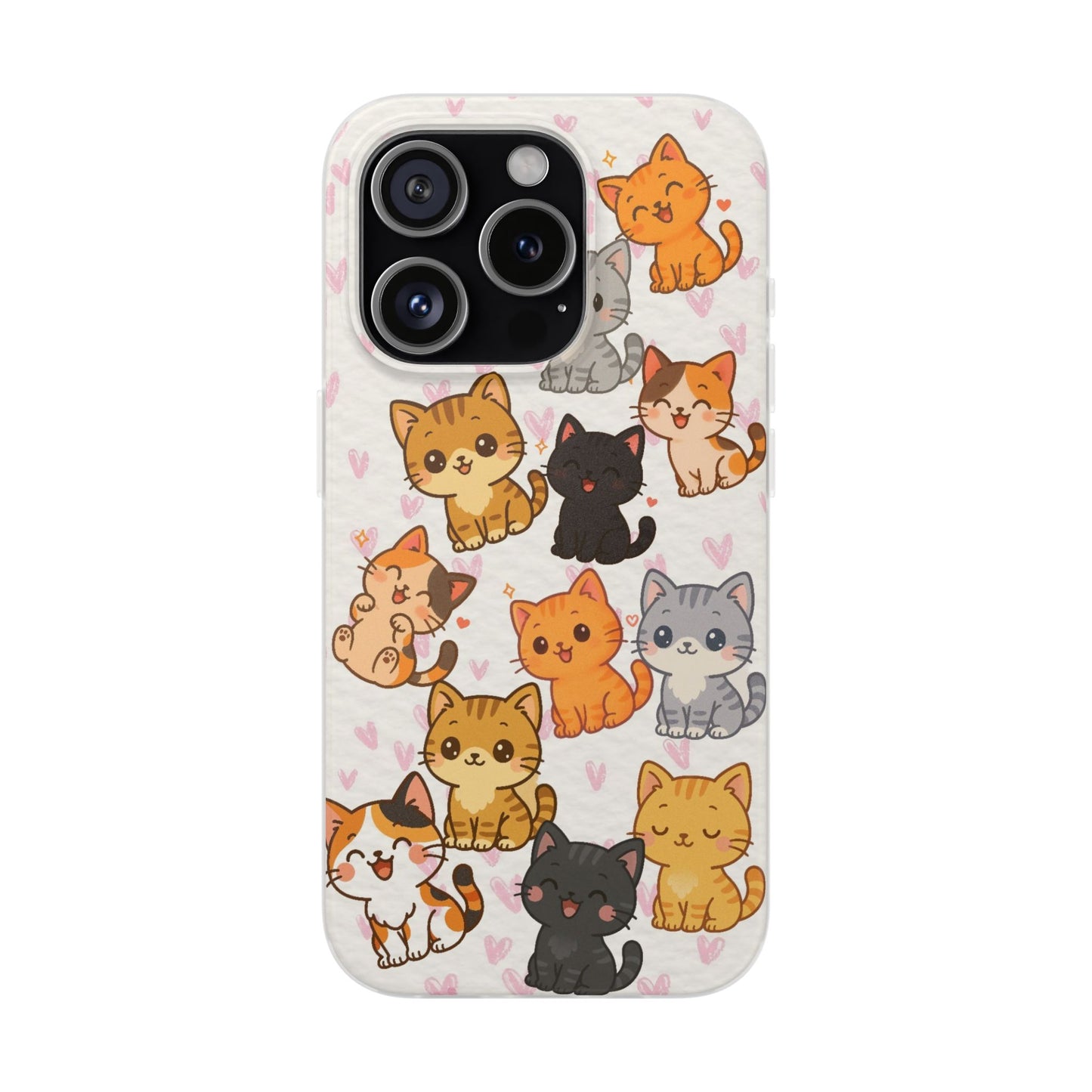 Adorable Kawaii Cat Phone Case for iPhone – Slim Soft TPU Cover | Perfect Gift for Cat Lovers