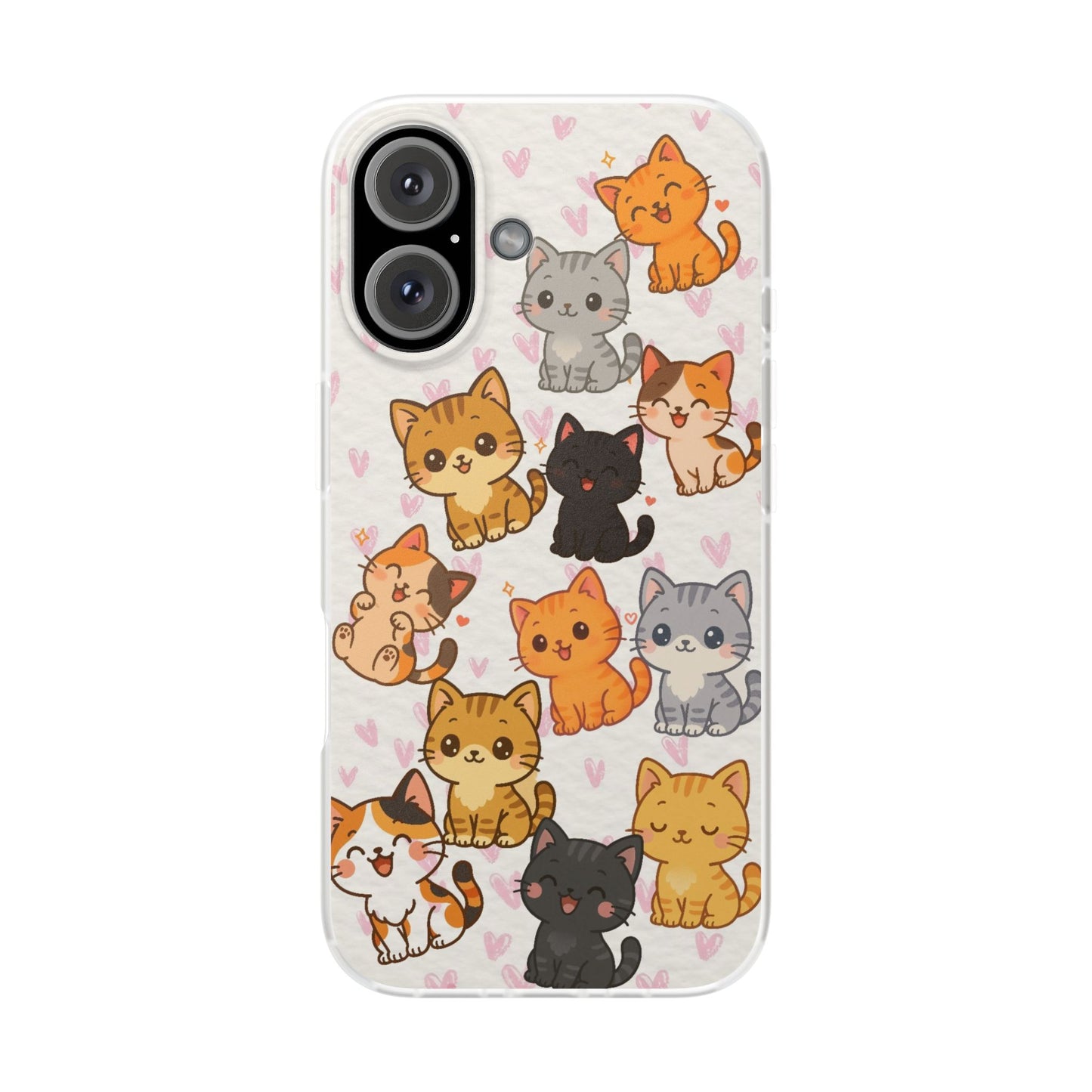Adorable Kawaii Cat Phone Case for iPhone – Slim Soft TPU Cover | Perfect Gift for Cat Lovers