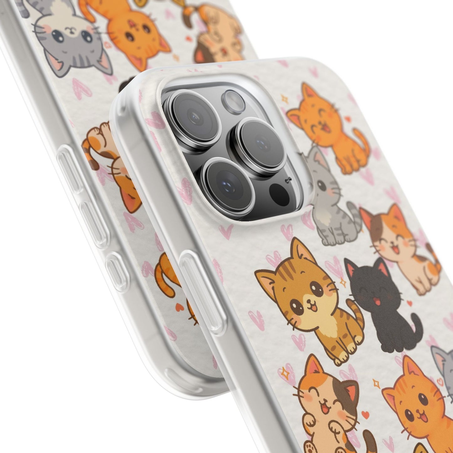 Adorable Kawaii Cat Phone Case for iPhone – Slim Soft TPU Cover | Perfect Gift for Cat Lovers