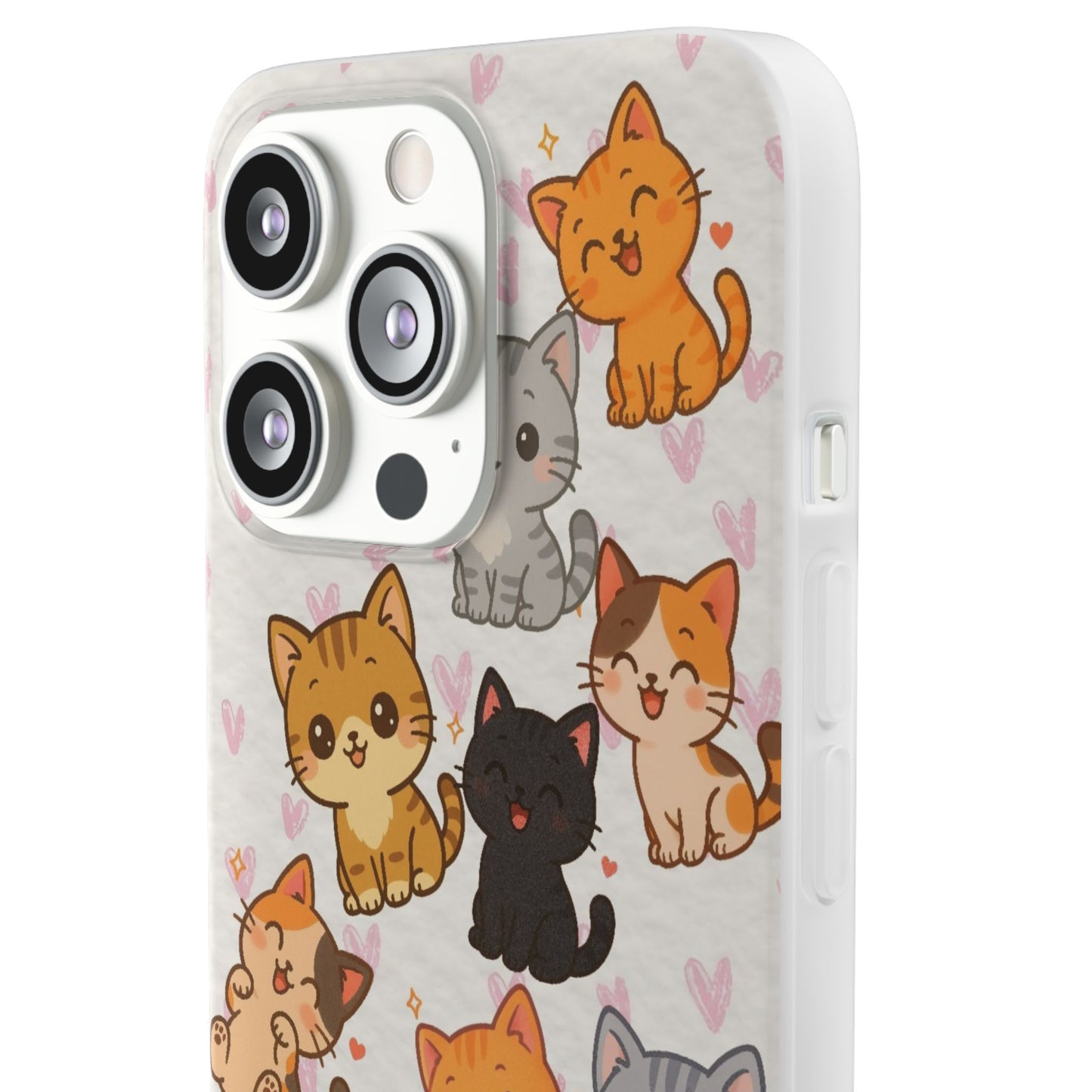 Adorable Kawaii Cat Phone Case for iPhone – Slim Soft TPU Cover | Perfect Gift for Cat Lovers
