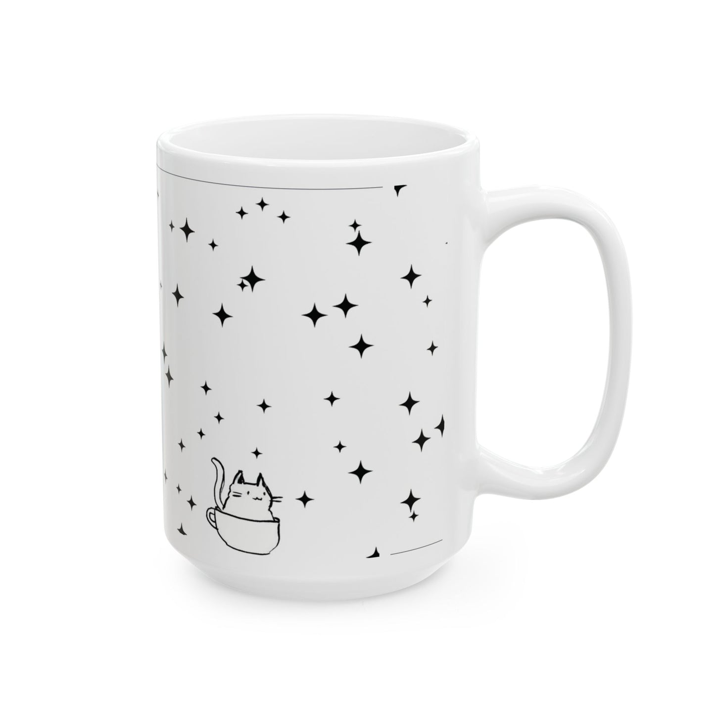 Coffee and Cat Hair Ceramic Mug (11oz, 15oz) - Funny Cat Lover Gift