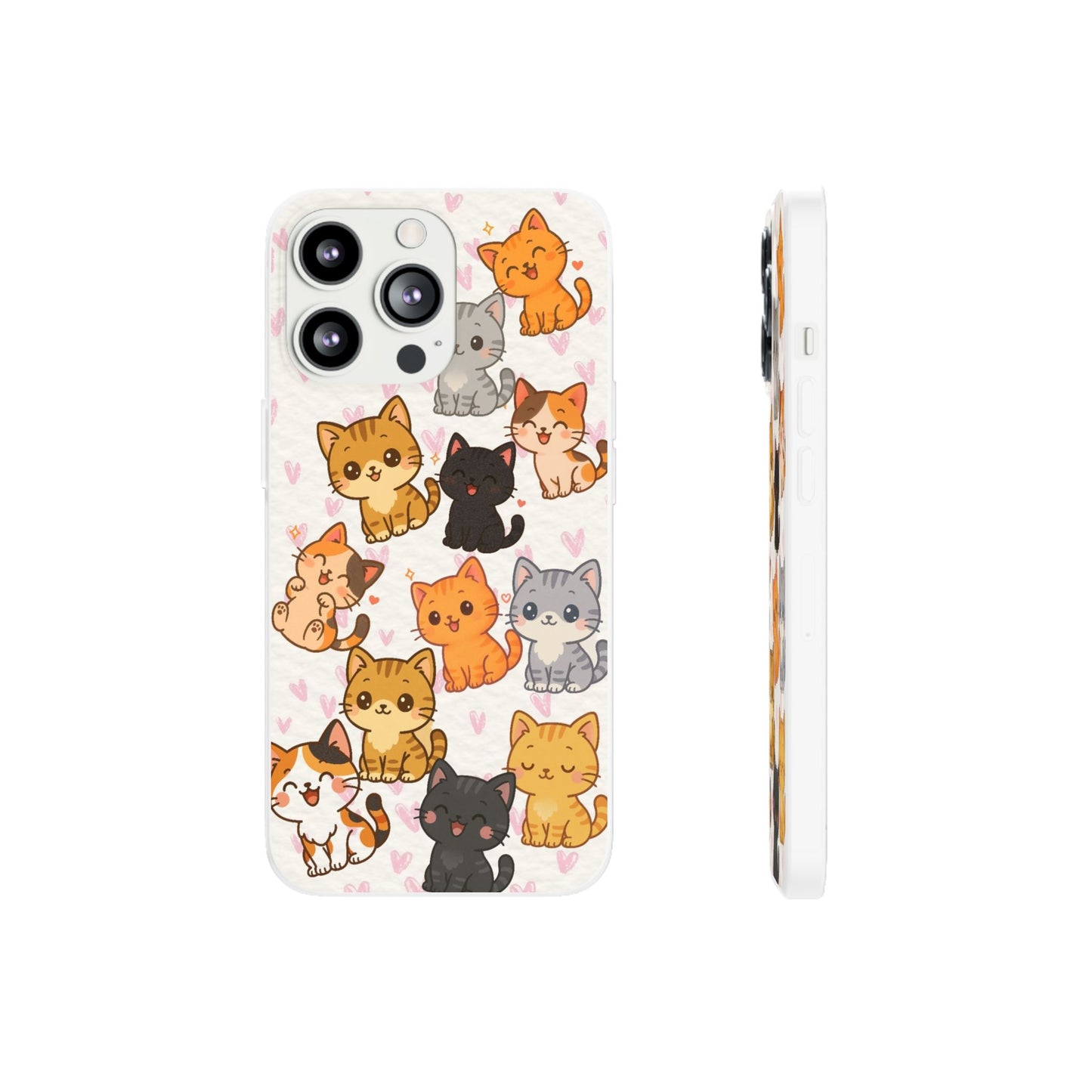 Adorable Kawaii Cat Phone Case for iPhone – Slim Soft TPU Cover | Perfect Gift for Cat Lovers