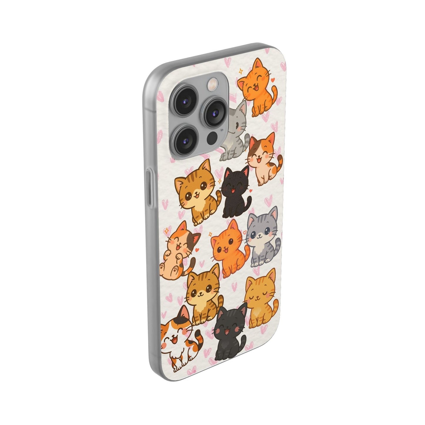 Adorable Kawaii Cat Phone Case for iPhone – Slim Soft TPU Cover | Perfect Gift for Cat Lovers