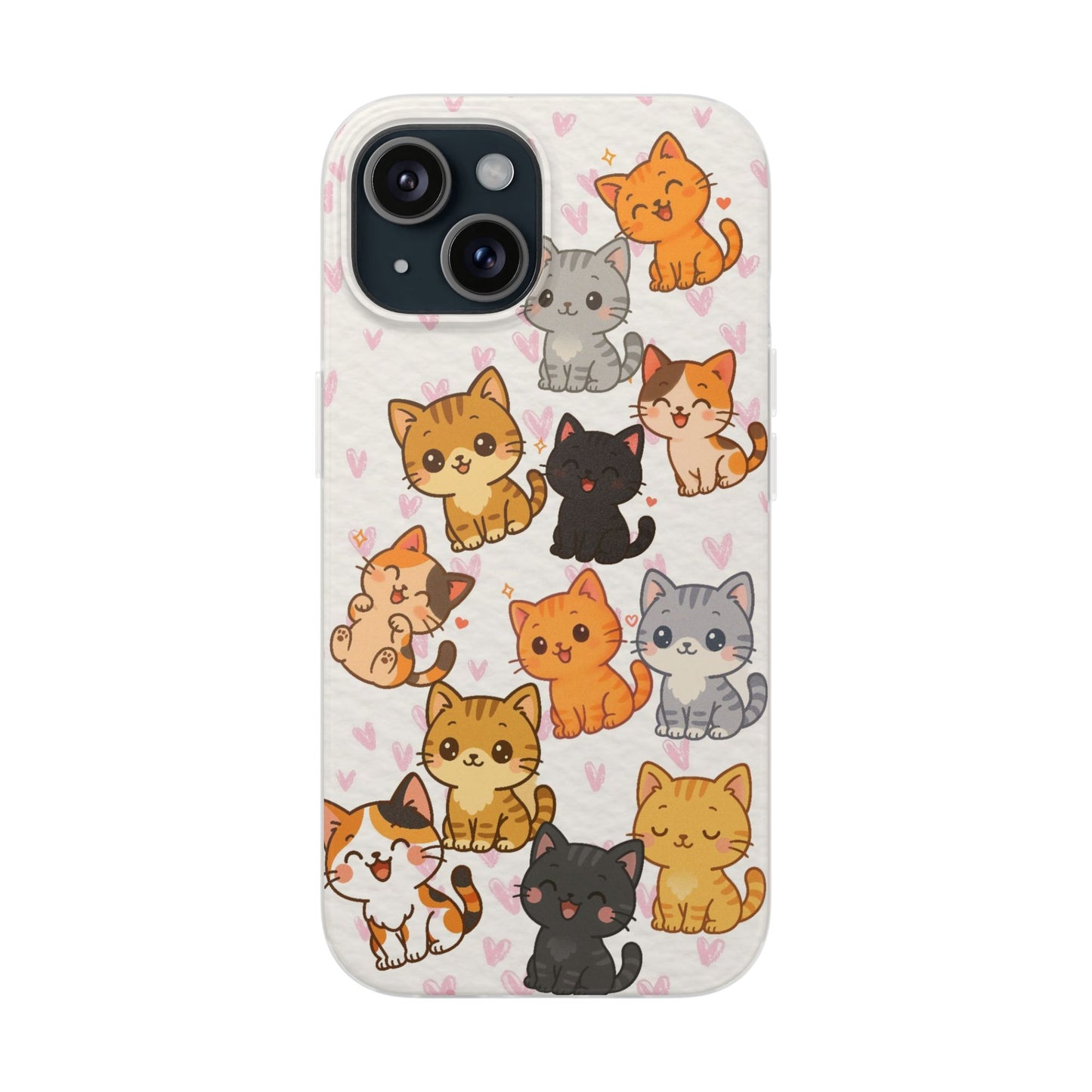 Adorable Kawaii Cat Phone Case for iPhone – Slim Soft TPU Cover | Perfect Gift for Cat Lovers