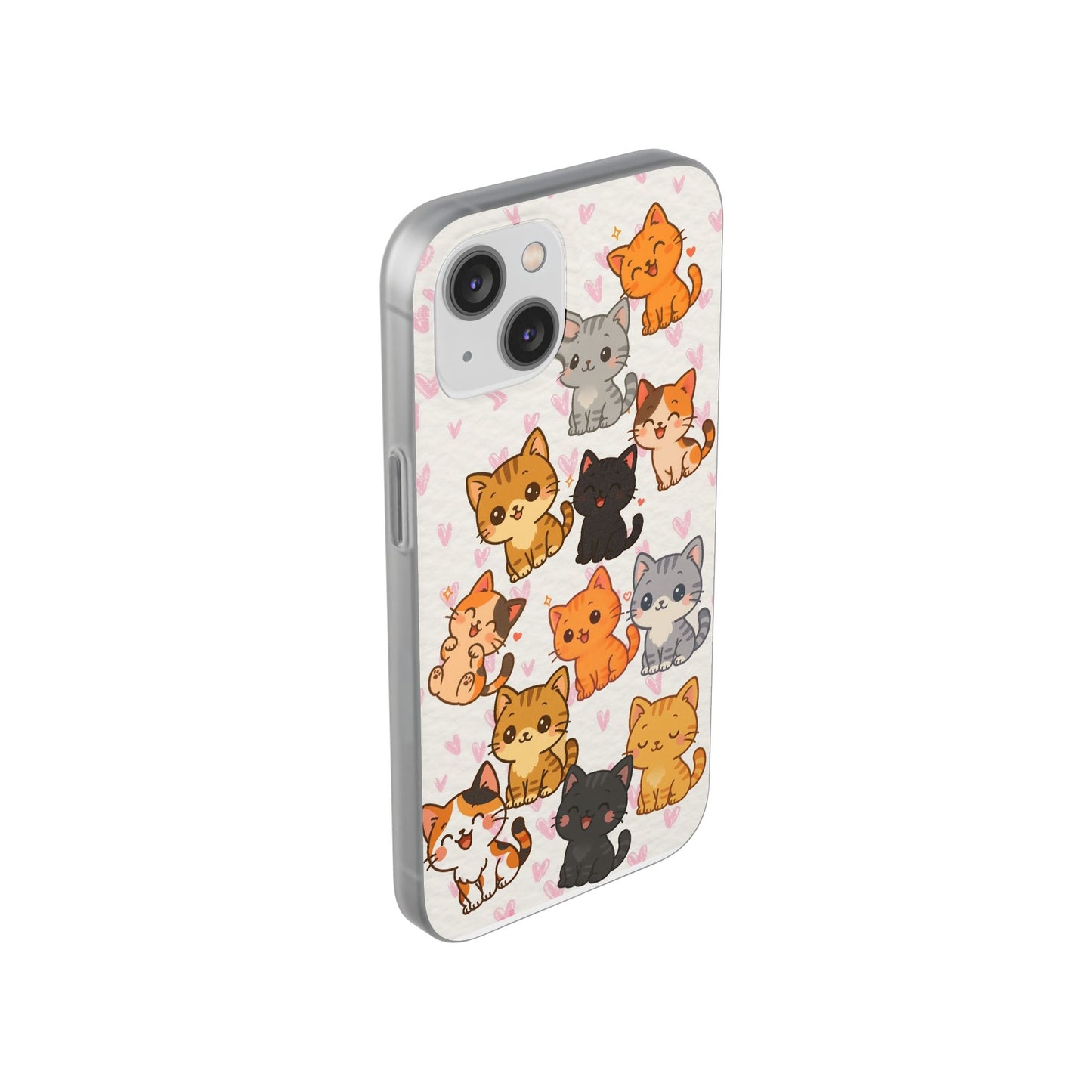 Adorable Kawaii Cat Phone Case for iPhone – Slim Soft TPU Cover | Perfect Gift for Cat Lovers
