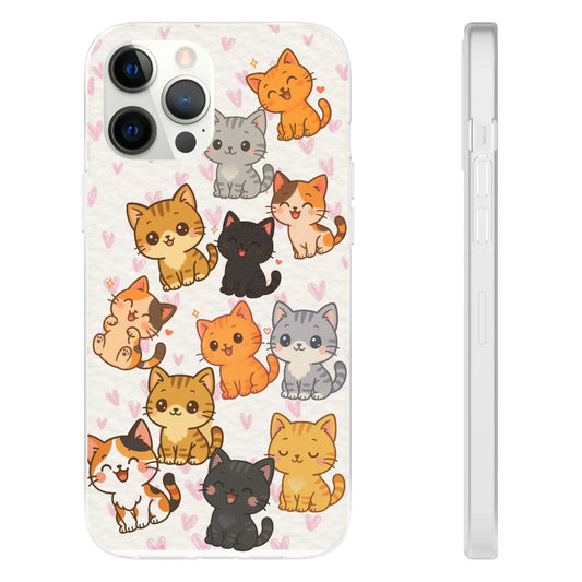 Adorable Kawaii Cat Phone Case for iPhone – Slim Soft TPU Cover | Perfect Gift for Cat Lovers