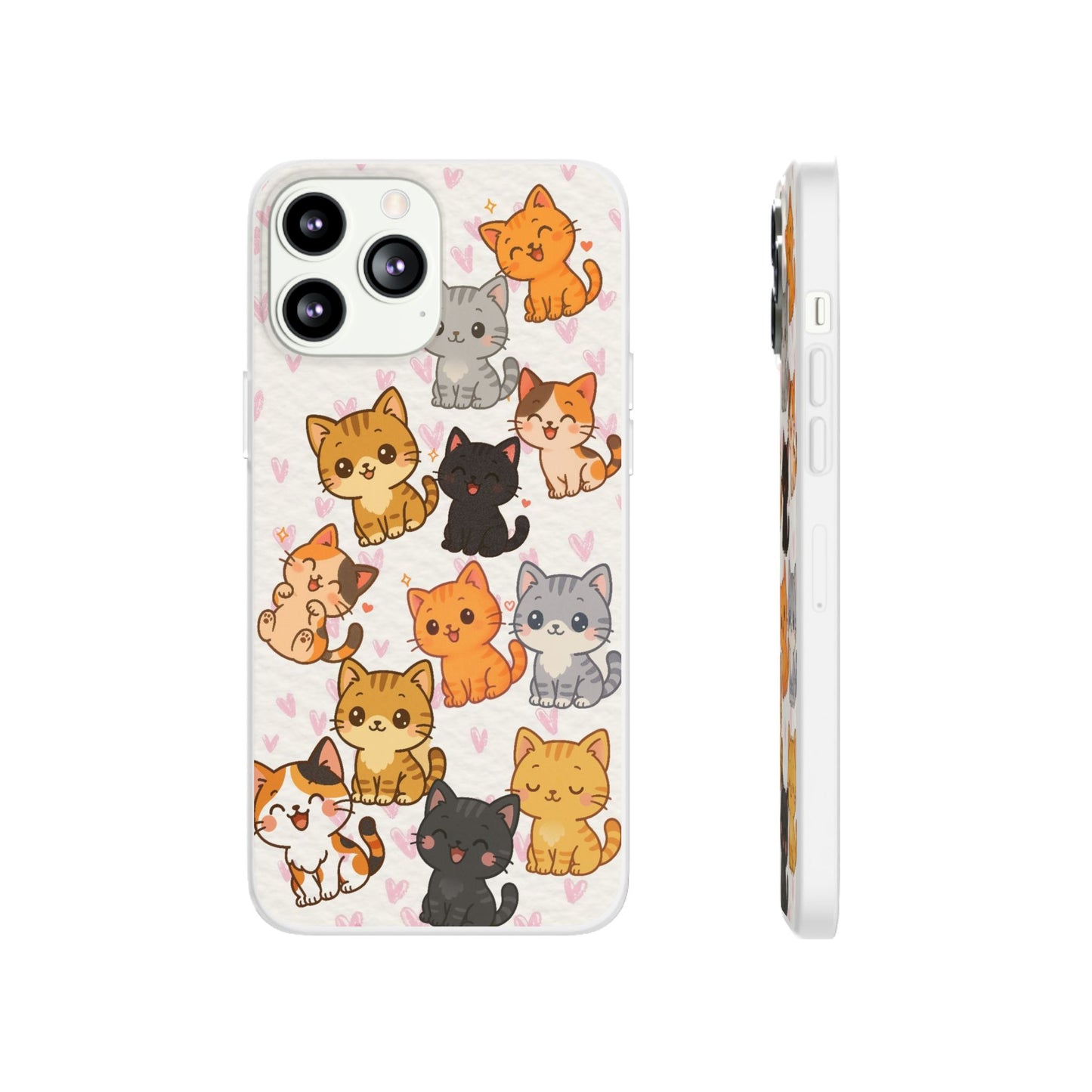 Adorable Kawaii Cat Phone Case for iPhone – Slim Soft TPU Cover | Perfect Gift for Cat Lovers