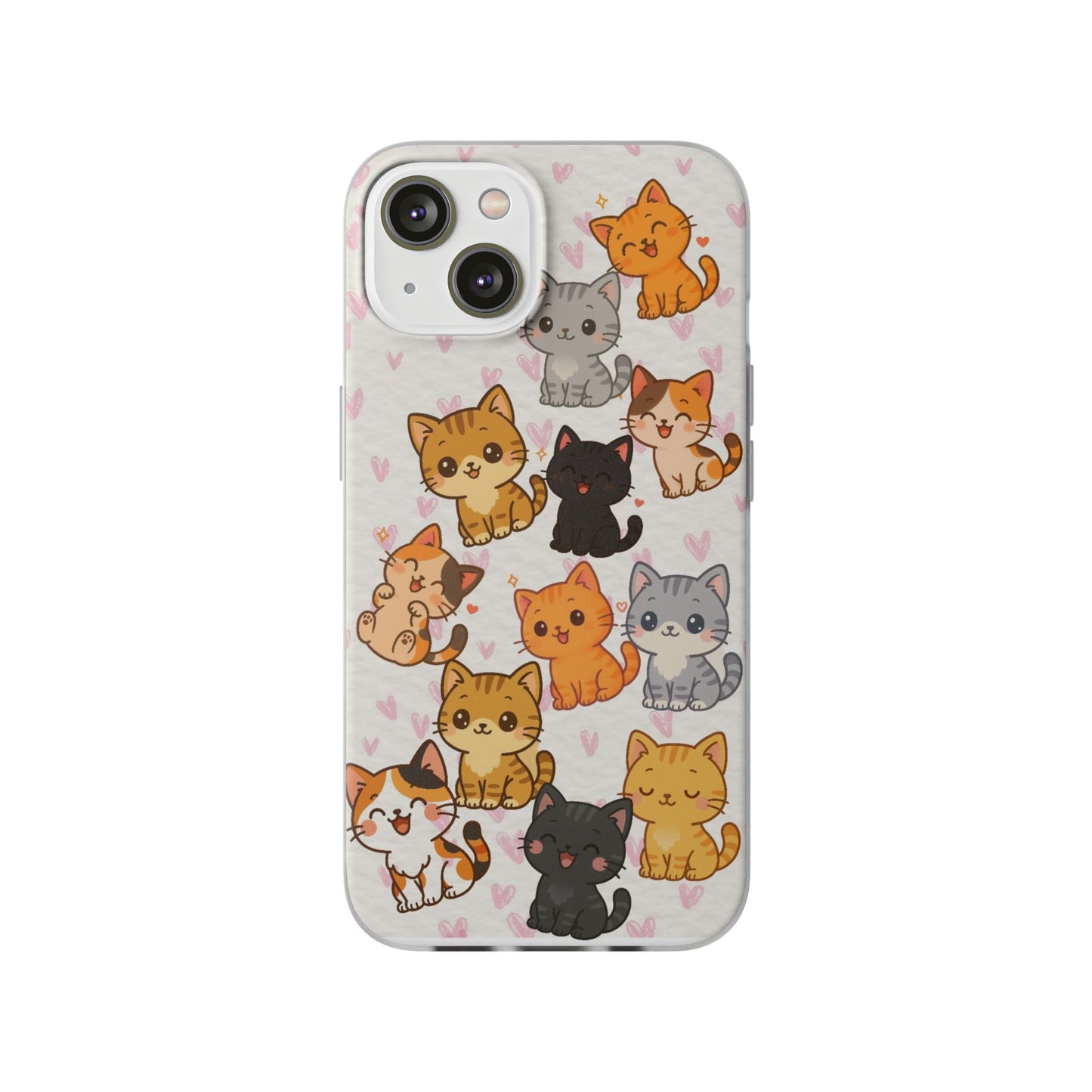 Adorable Kawaii Cat Phone Case for iPhone – Slim Soft TPU Cover | Perfect Gift for Cat Lovers