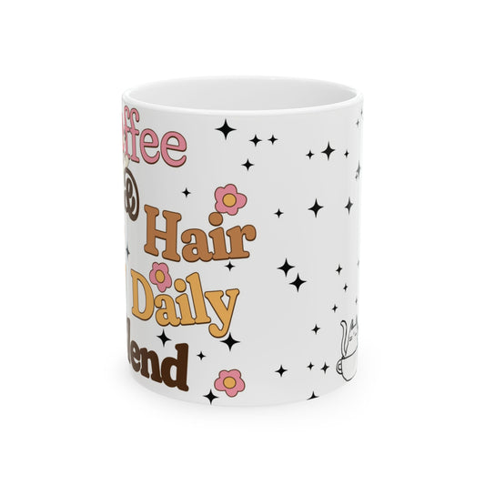 Coffee and Cat Hair Ceramic Mug (11oz, 15oz) - Funny Cat Lover Gift
