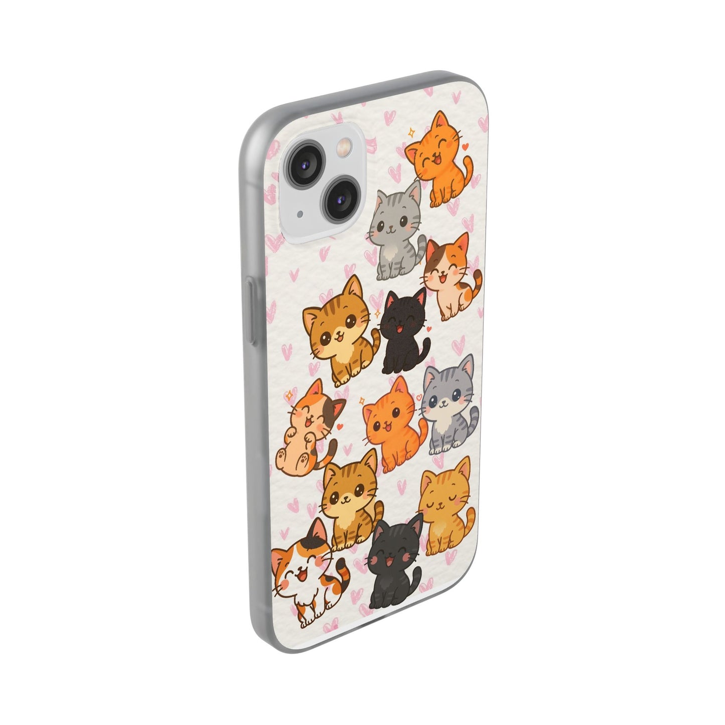 Adorable Kawaii Cat Phone Case for iPhone – Slim Soft TPU Cover | Perfect Gift for Cat Lovers