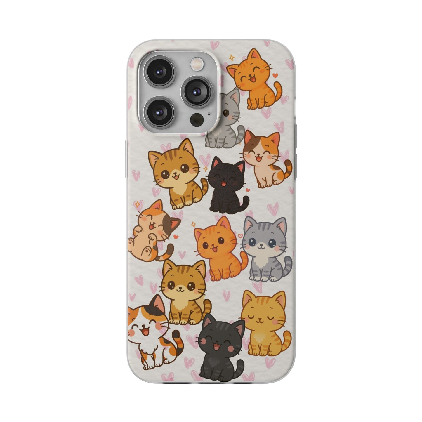 Adorable Kawaii Cat Phone Case for iPhone – Slim Soft TPU Cover | Perfect Gift for Cat Lovers
