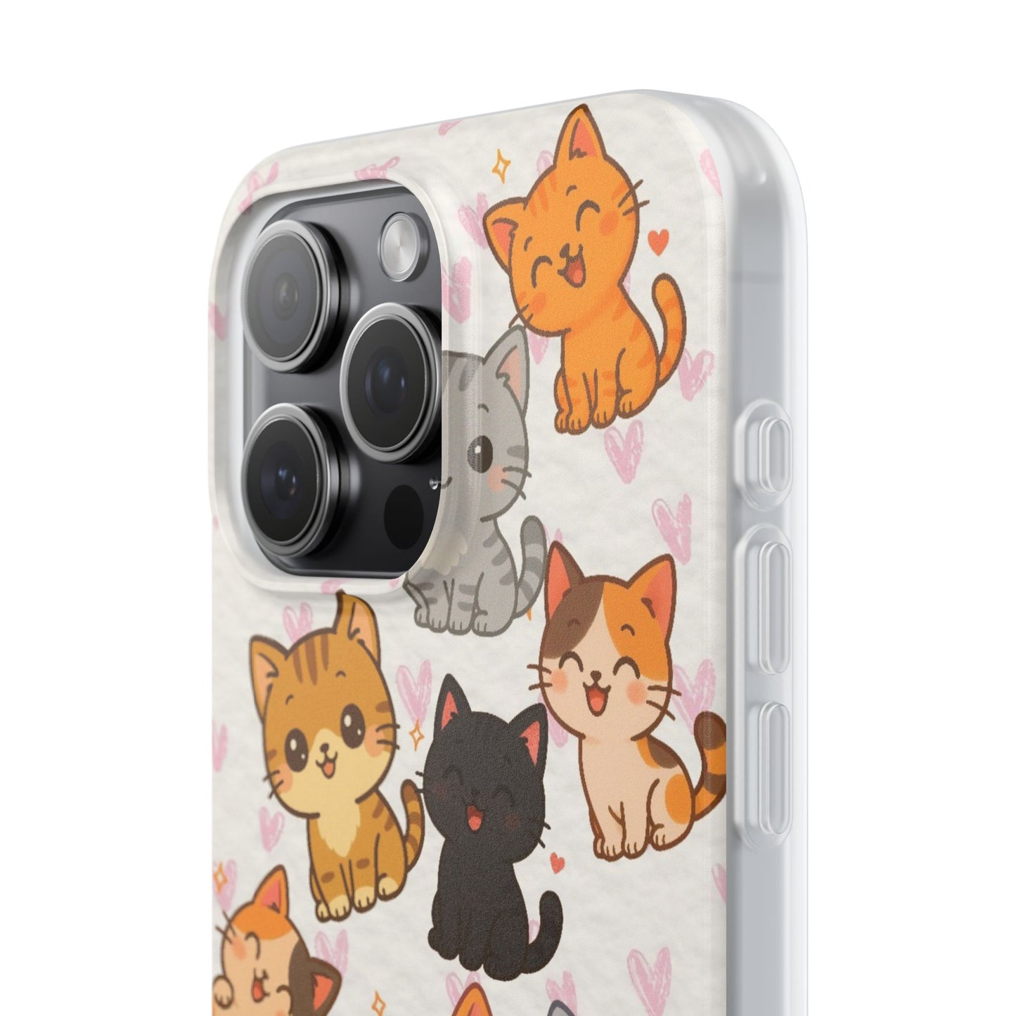 Adorable Kawaii Cat Phone Case for iPhone – Slim Soft TPU Cover | Perfect Gift for Cat Lovers