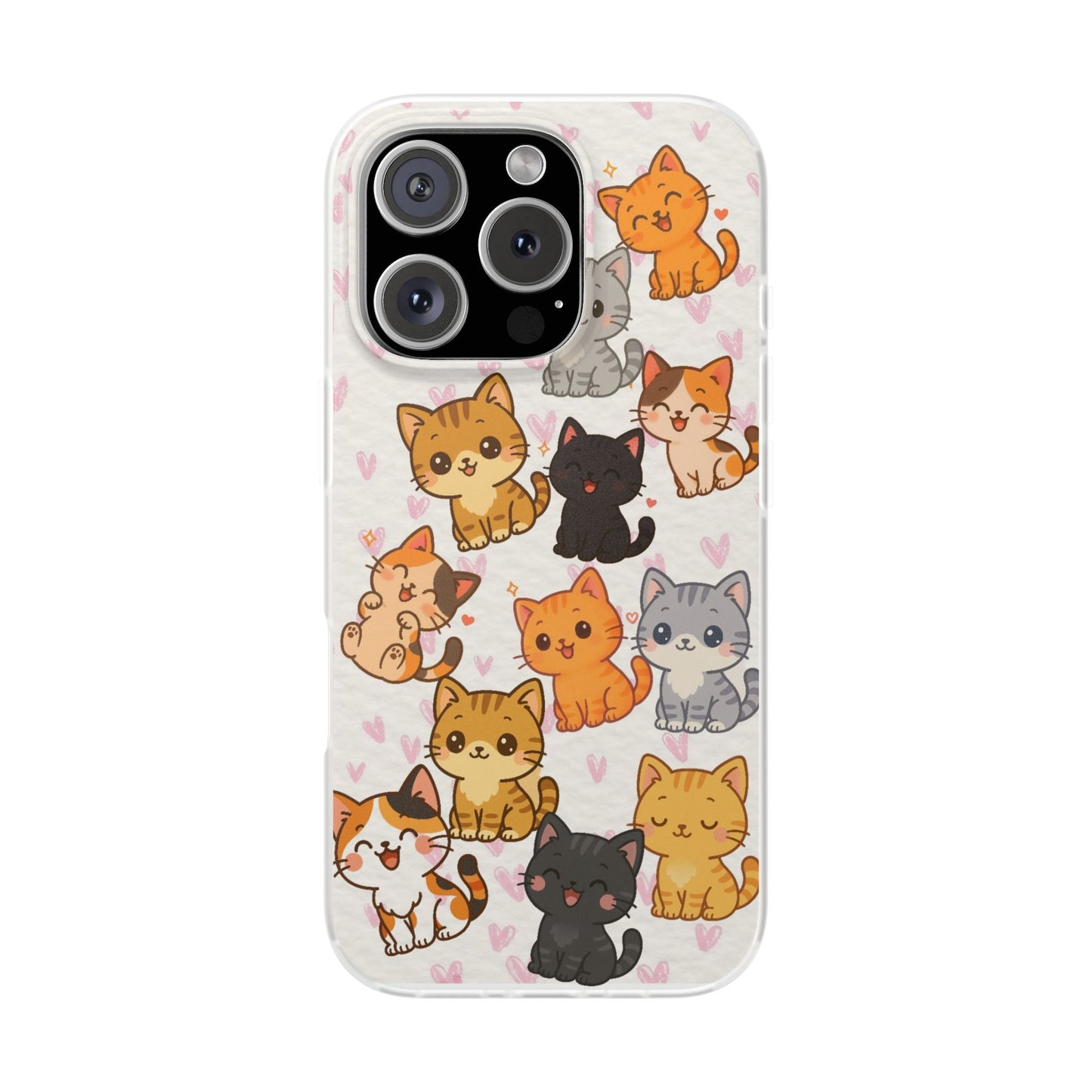 Adorable Kawaii Cat Phone Case for iPhone – Slim Soft TPU Cover | Perfect Gift for Cat Lovers