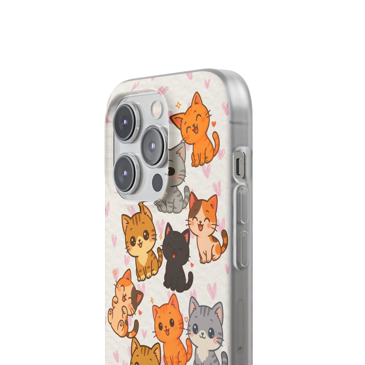 Adorable Kawaii Cat Phone Case for iPhone – Slim Soft TPU Cover | Perfect Gift for Cat Lovers