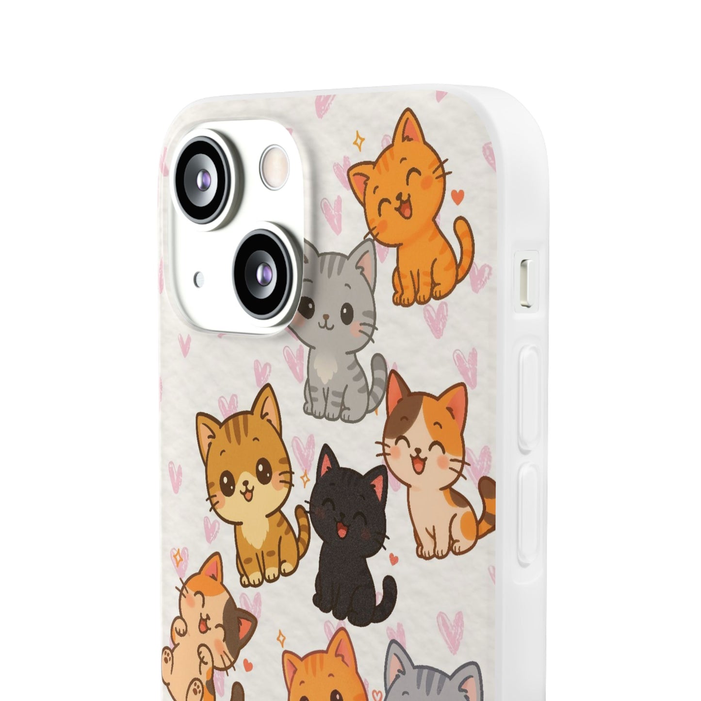 Adorable Kawaii Cat Phone Case for iPhone – Slim Soft TPU Cover | Perfect Gift for Cat Lovers
