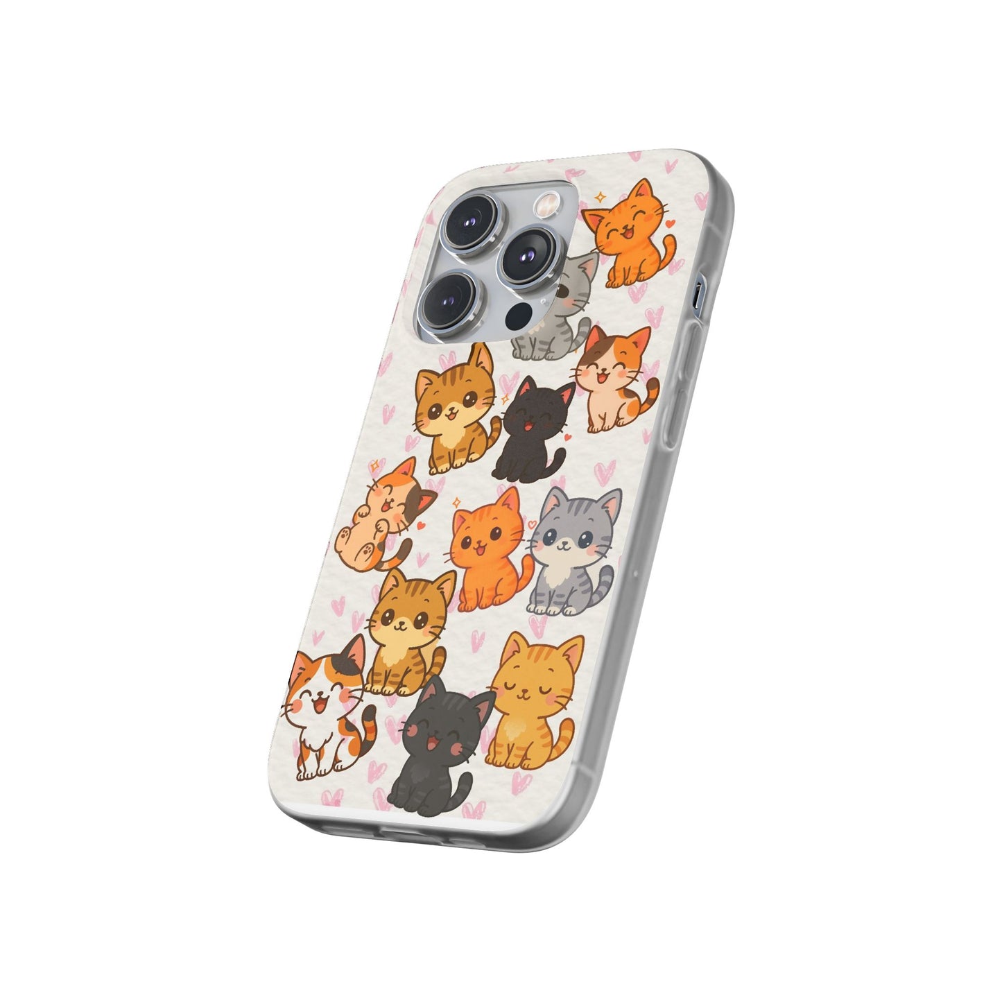 Adorable Kawaii Cat Phone Case for iPhone – Slim Soft TPU Cover | Perfect Gift for Cat Lovers