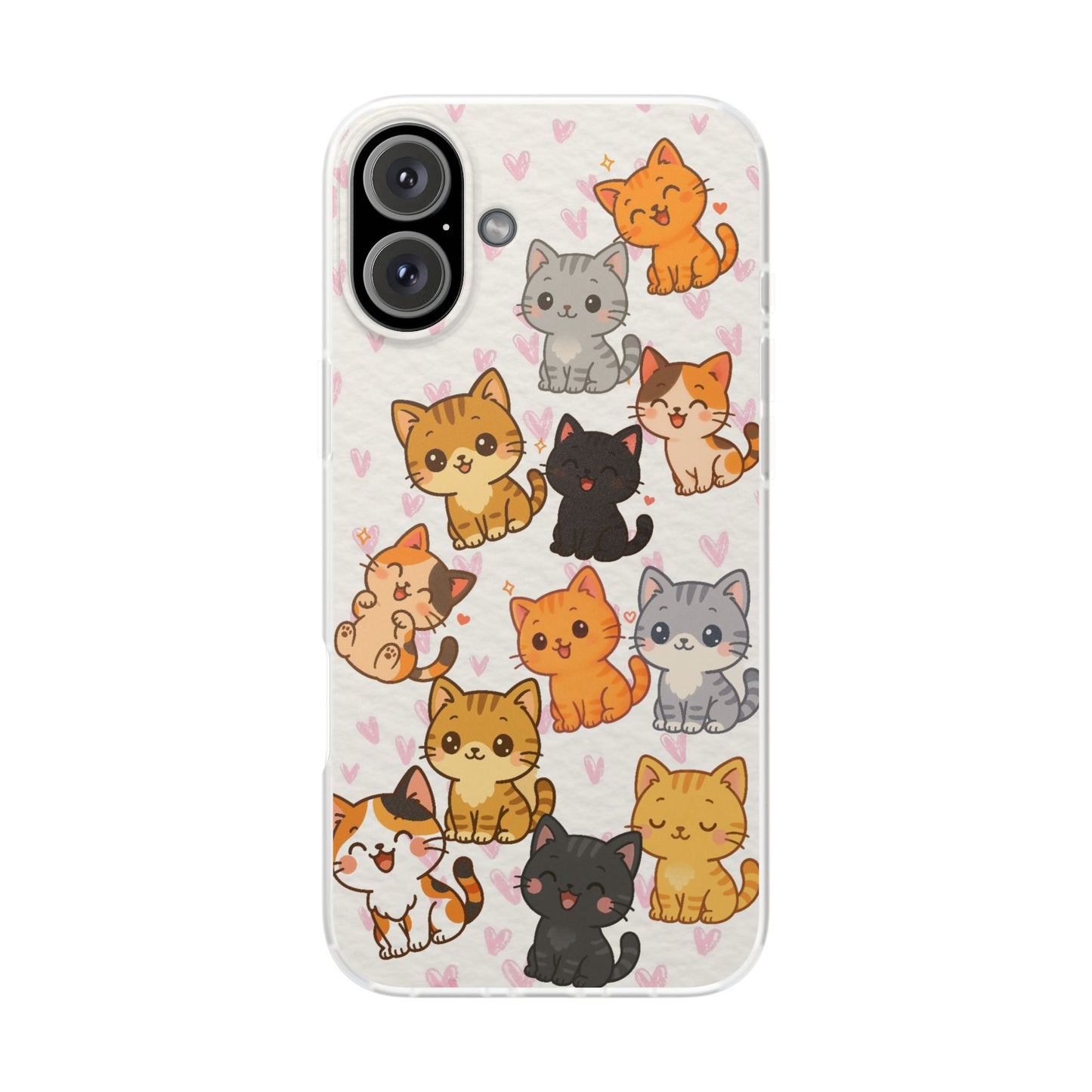 Adorable Kawaii Cat Phone Case for iPhone – Slim Soft TPU Cover | Perfect Gift for Cat Lovers