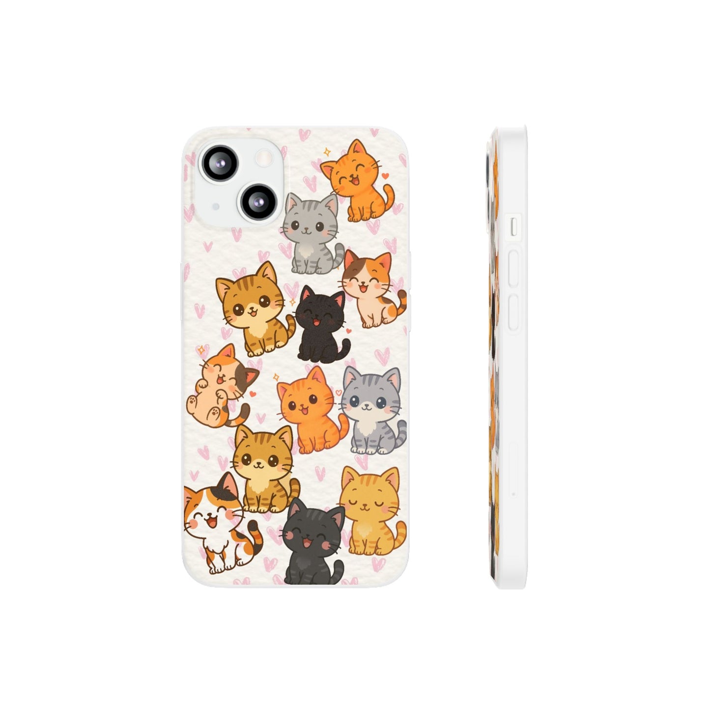 Adorable Kawaii Cat Phone Case for iPhone – Slim Soft TPU Cover | Perfect Gift for Cat Lovers