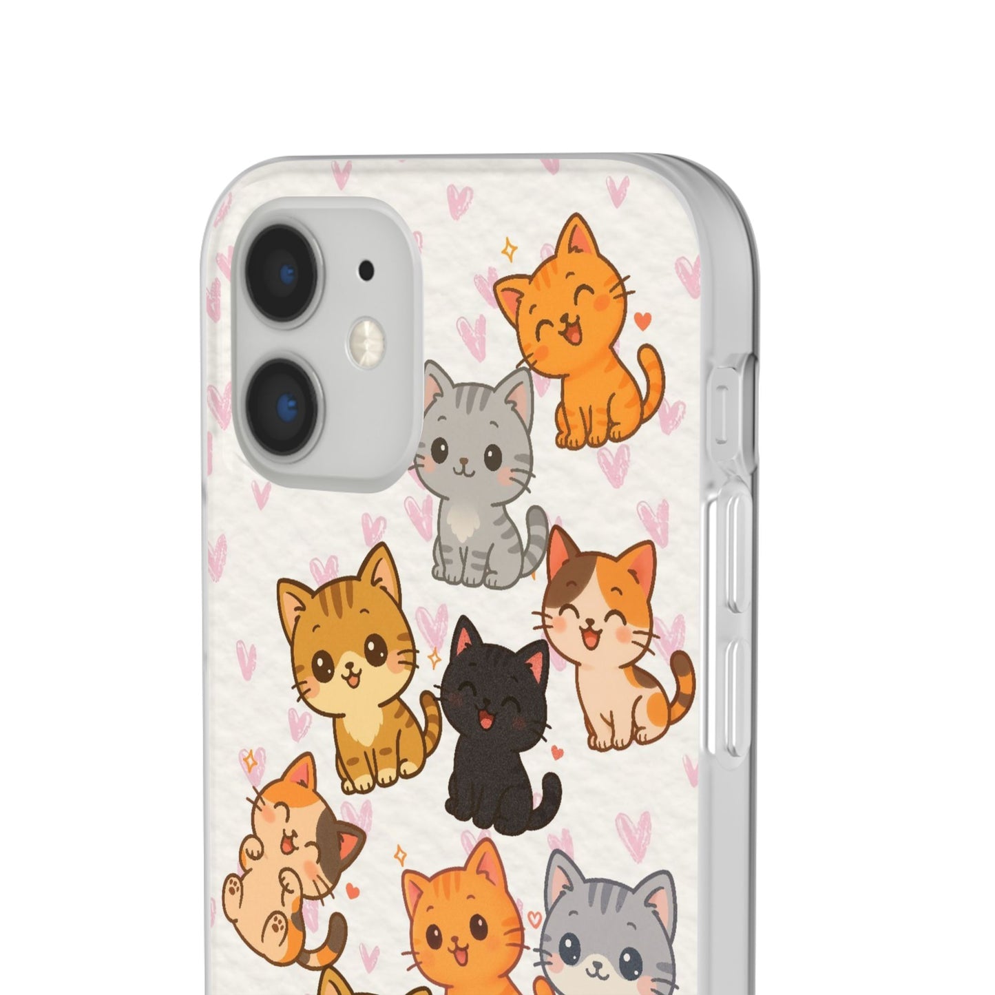 Adorable Kawaii Cat Phone Case for iPhone – Slim Soft TPU Cover | Perfect Gift for Cat Lovers