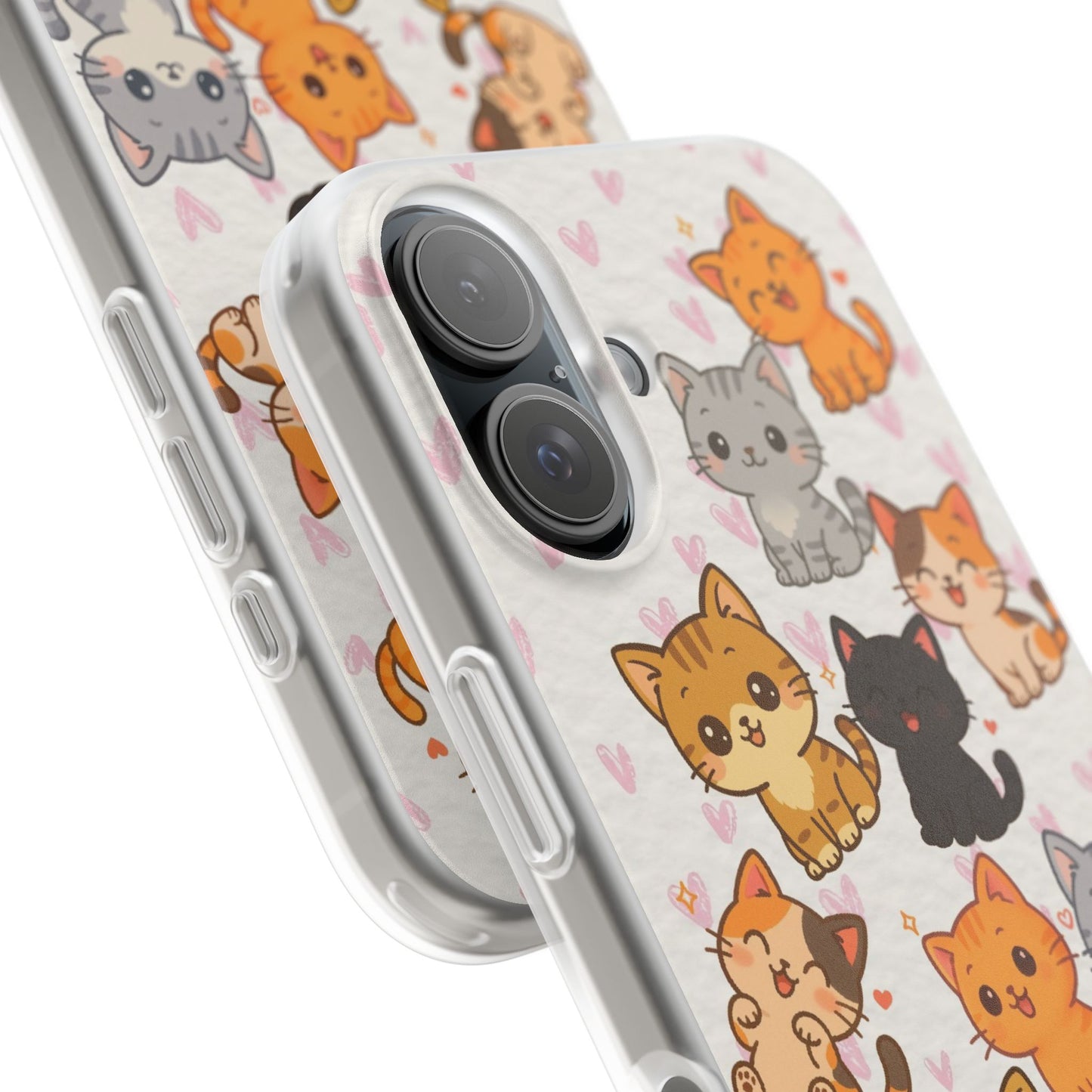 Adorable Kawaii Cat Phone Case for iPhone – Slim Soft TPU Cover | Perfect Gift for Cat Lovers