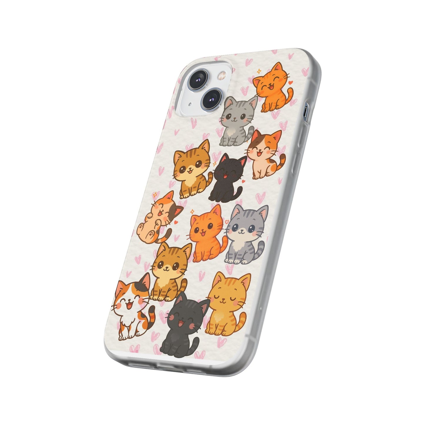 Adorable Kawaii Cat Phone Case for iPhone – Slim Soft TPU Cover | Perfect Gift for Cat Lovers