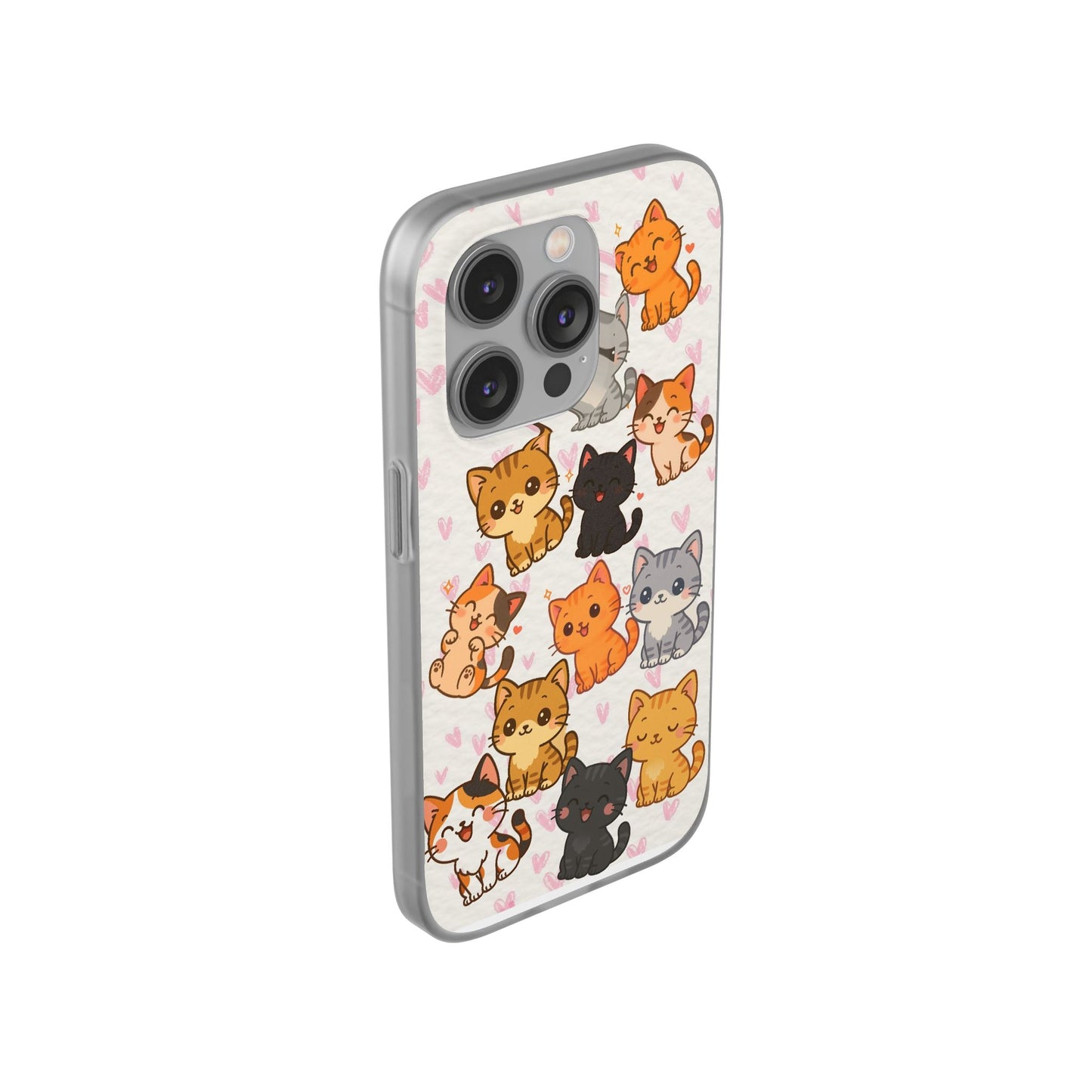 Adorable Kawaii Cat Phone Case for iPhone – Slim Soft TPU Cover | Perfect Gift for Cat Lovers