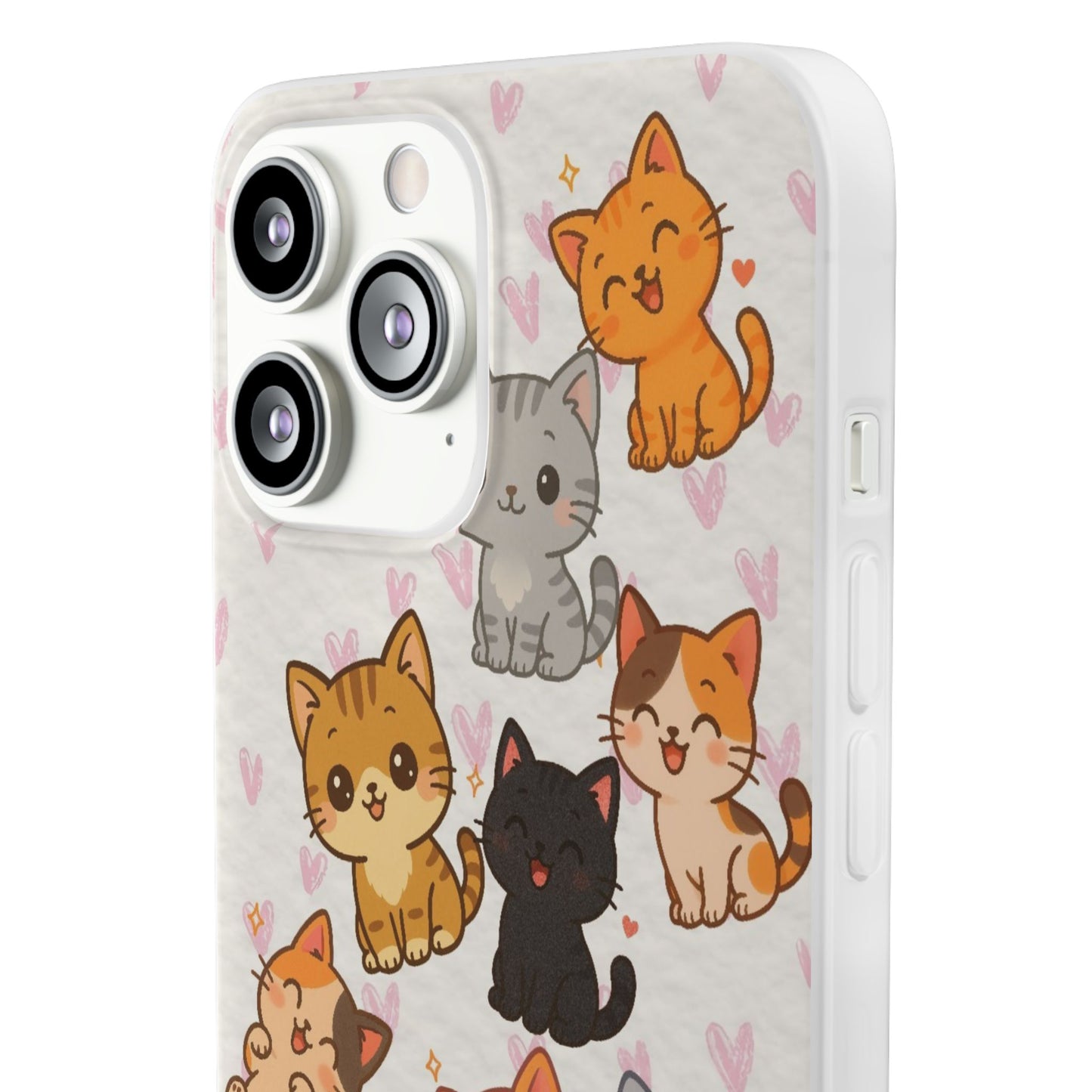 Adorable Kawaii Cat Phone Case for iPhone – Slim Soft TPU Cover | Perfect Gift for Cat Lovers