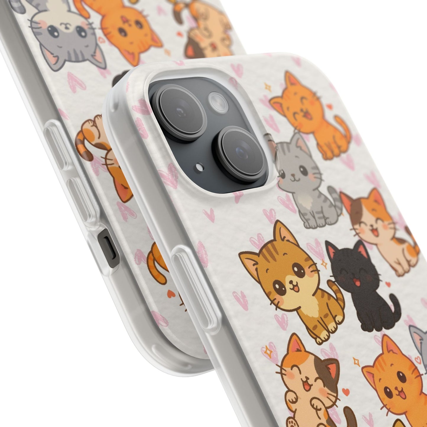 Adorable Kawaii Cat Phone Case for iPhone – Slim Soft TPU Cover | Perfect Gift for Cat Lovers