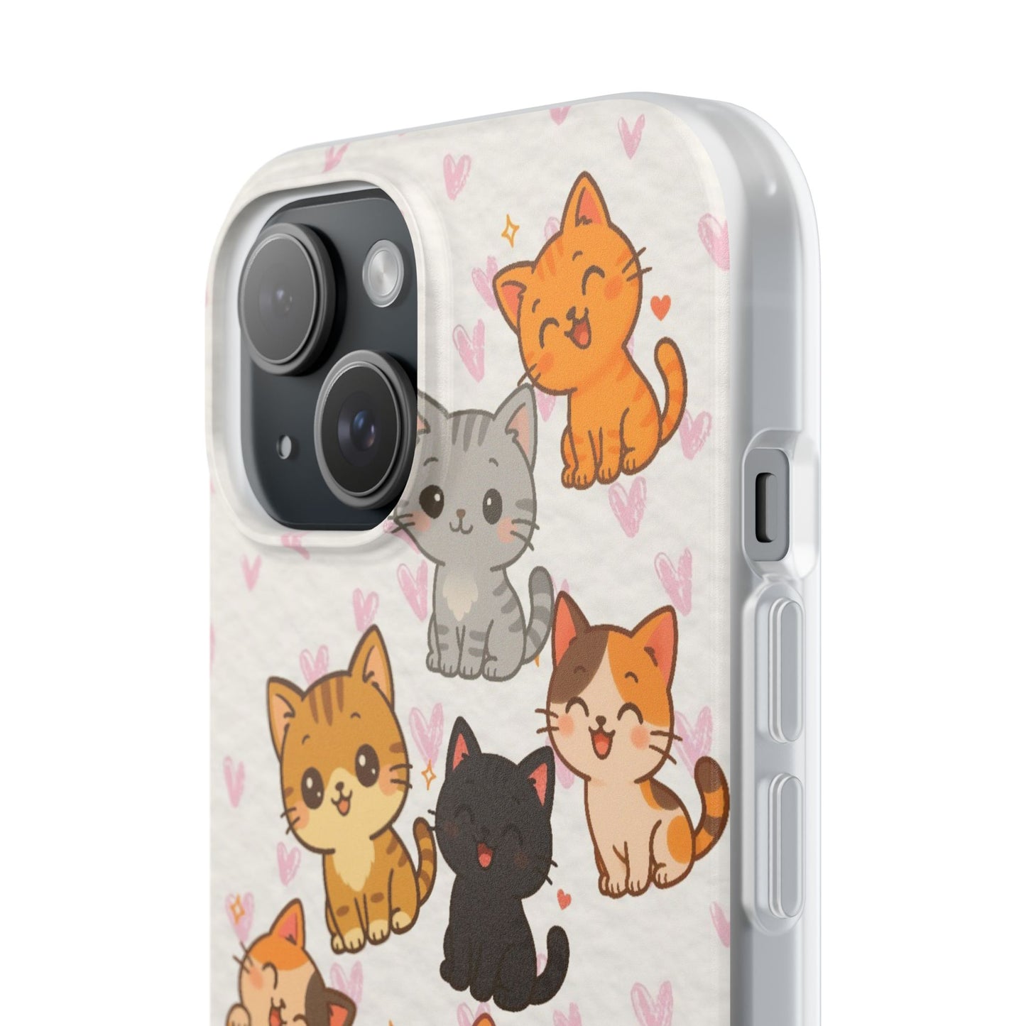 Adorable Kawaii Cat Phone Case for iPhone – Slim Soft TPU Cover | Perfect Gift for Cat Lovers