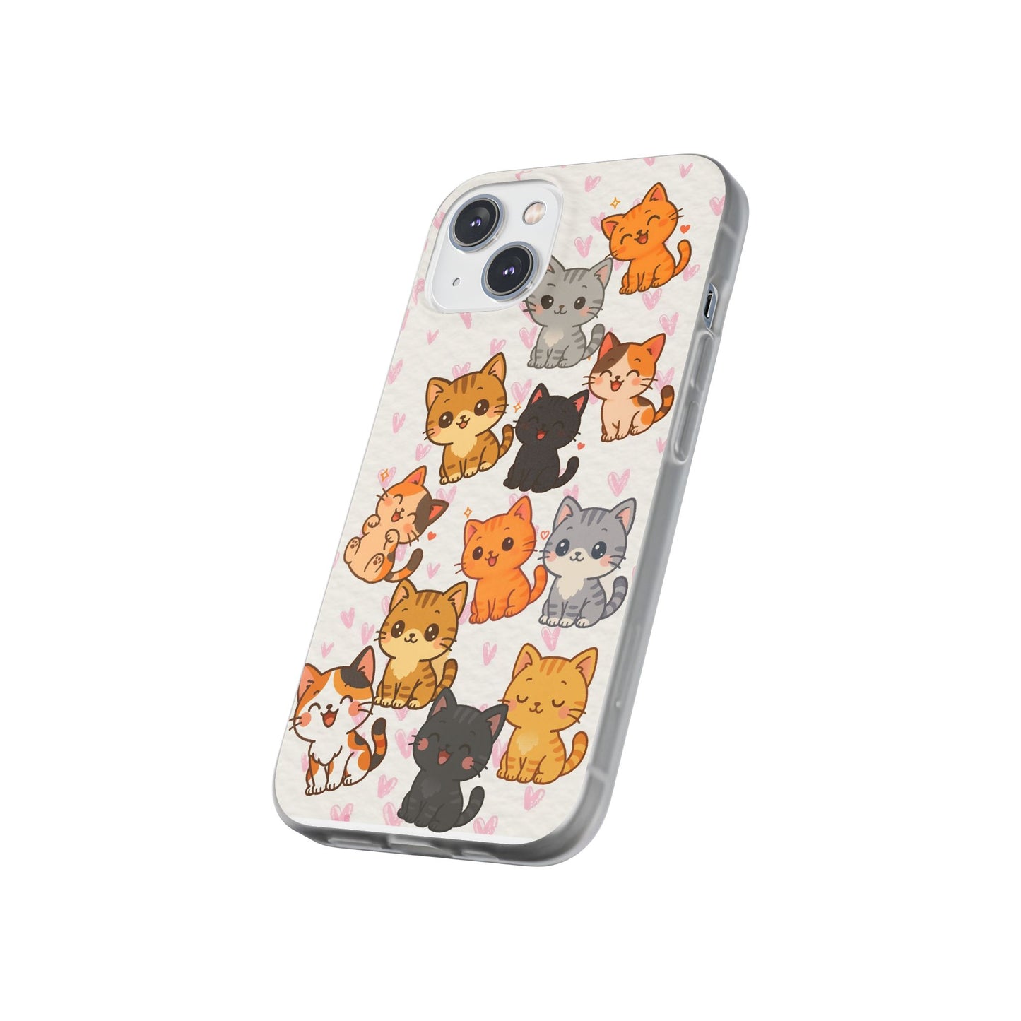 Adorable Kawaii Cat Phone Case for iPhone – Slim Soft TPU Cover | Perfect Gift for Cat Lovers