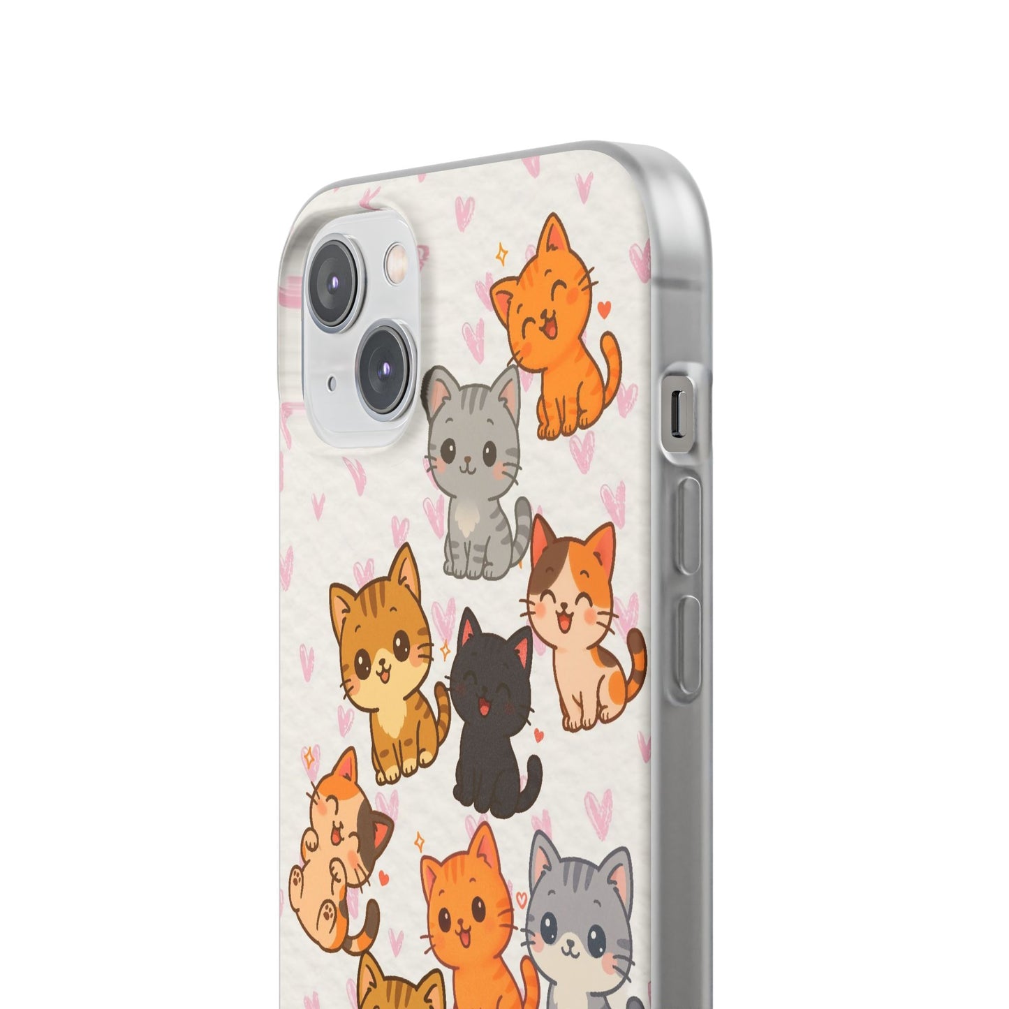 Adorable Kawaii Cat Phone Case for iPhone – Slim Soft TPU Cover | Perfect Gift for Cat Lovers