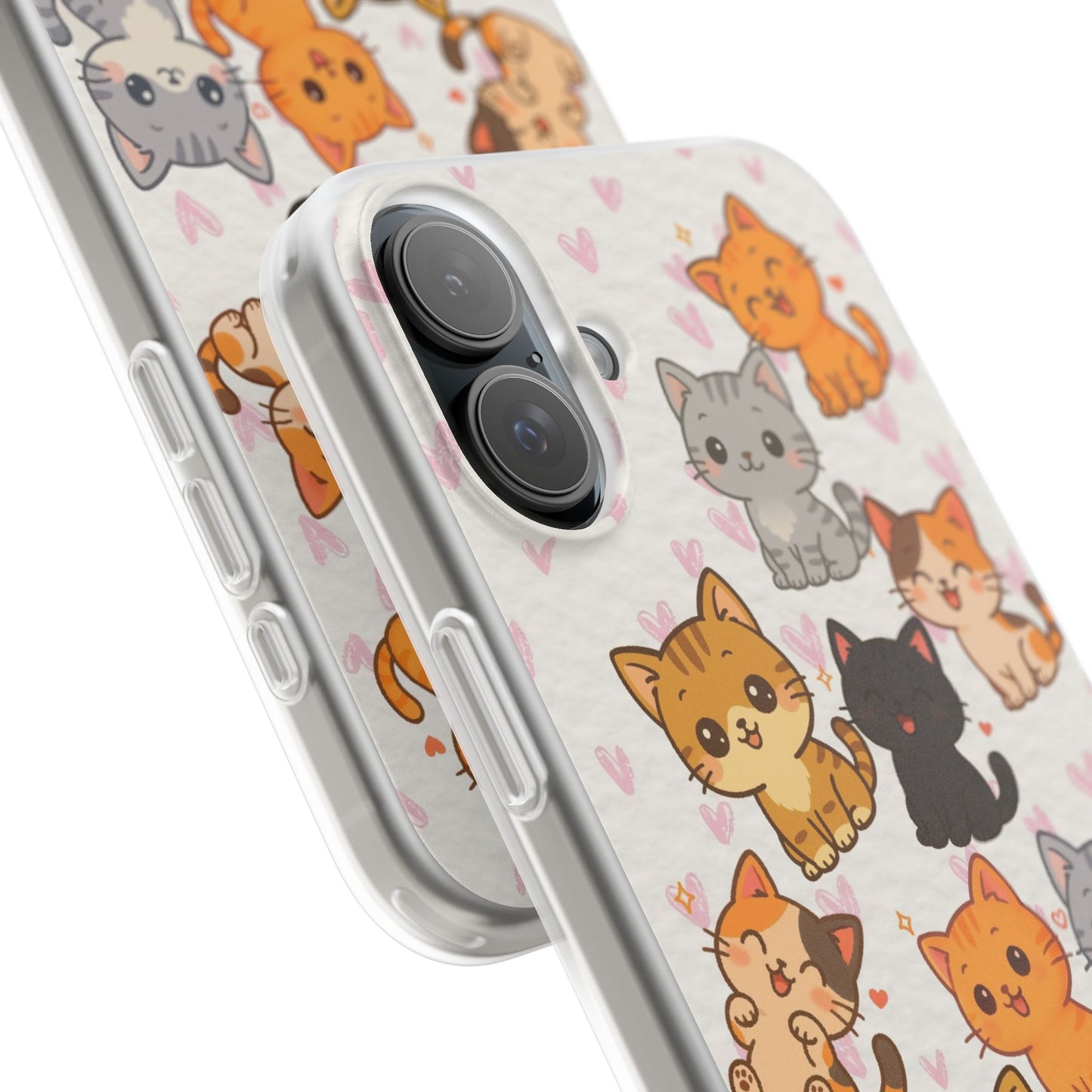 Adorable Kawaii Cat Phone Case for iPhone – Slim Soft TPU Cover | Perfect Gift for Cat Lovers