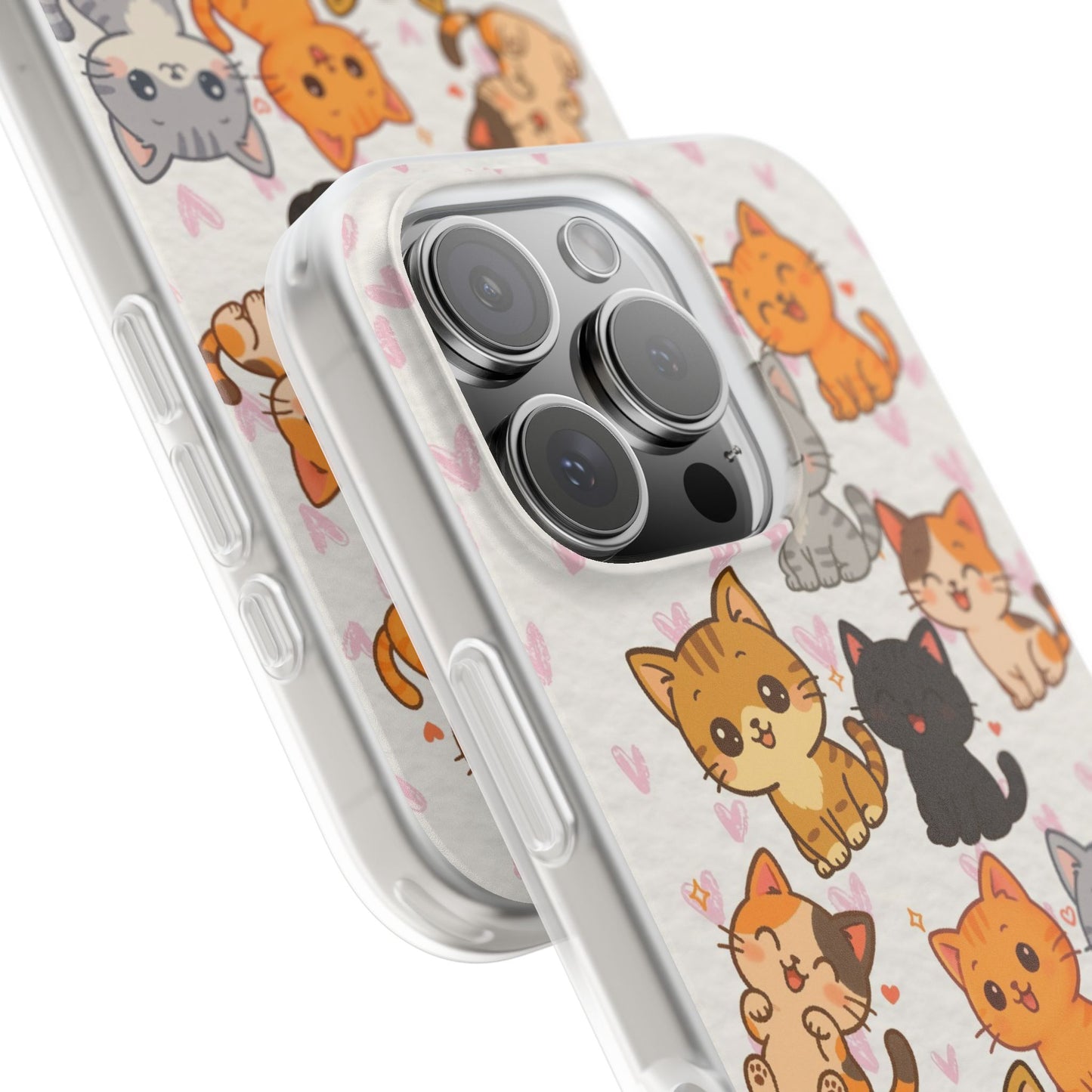 Adorable Kawaii Cat Phone Case for iPhone – Slim Soft TPU Cover | Perfect Gift for Cat Lovers