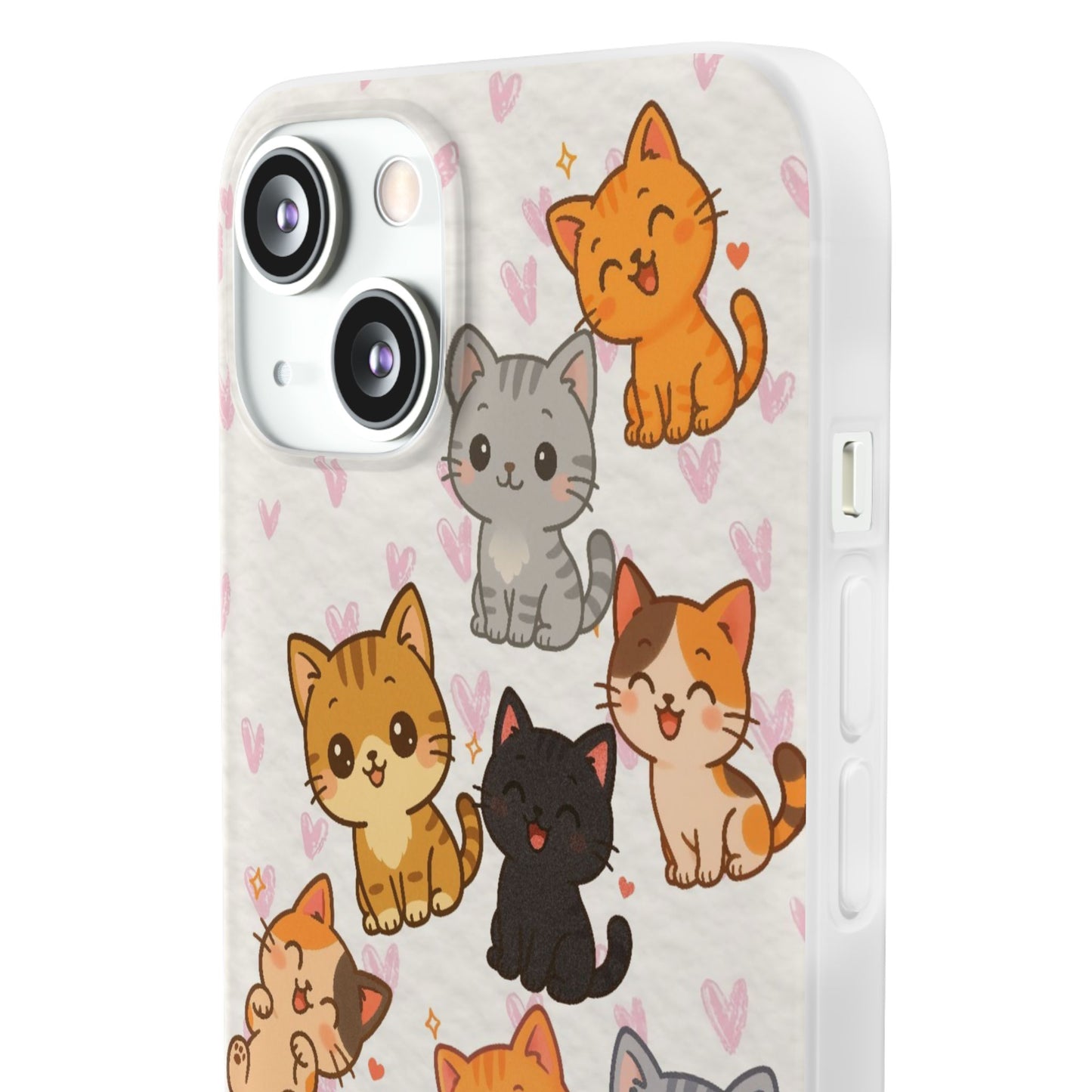 Adorable Kawaii Cat Phone Case for iPhone – Slim Soft TPU Cover | Perfect Gift for Cat Lovers