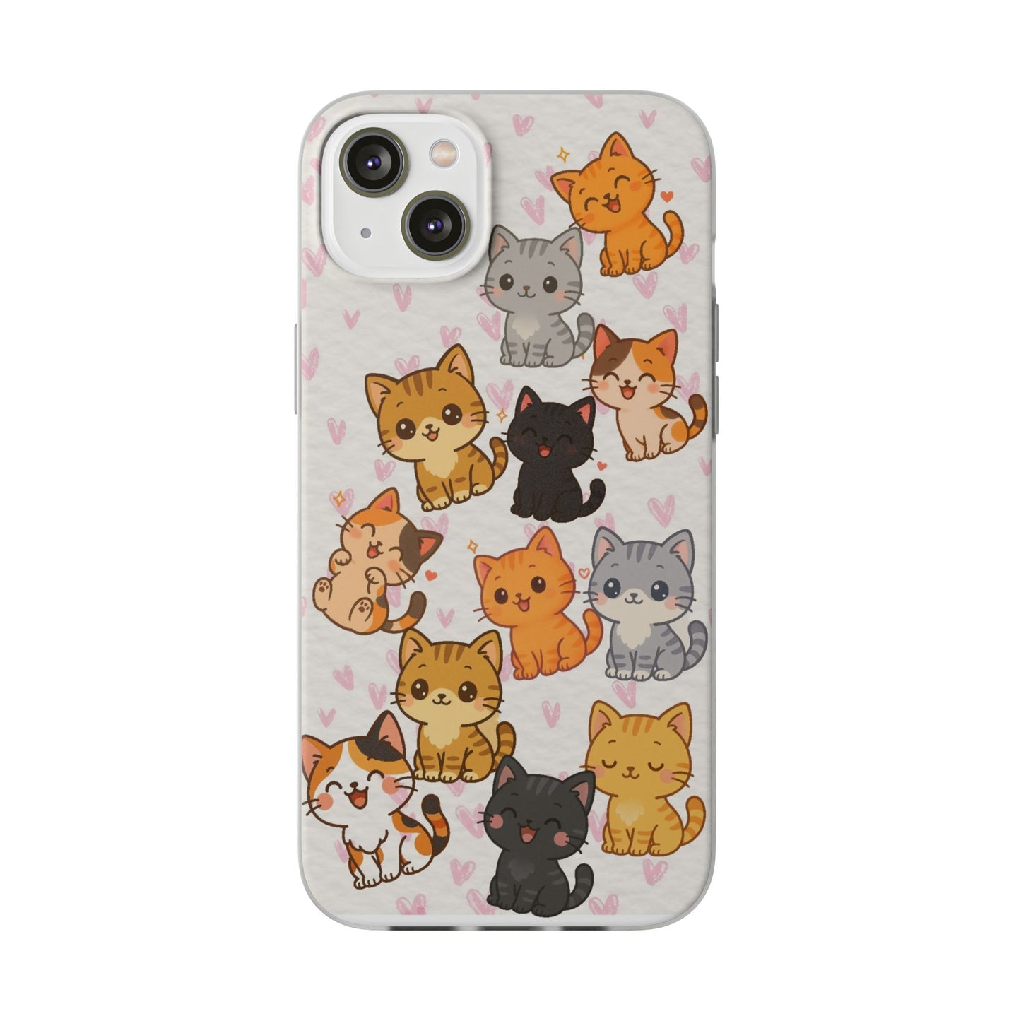 Adorable Kawaii Cat Phone Case for iPhone – Slim Soft TPU Cover | Perfect Gift for Cat Lovers