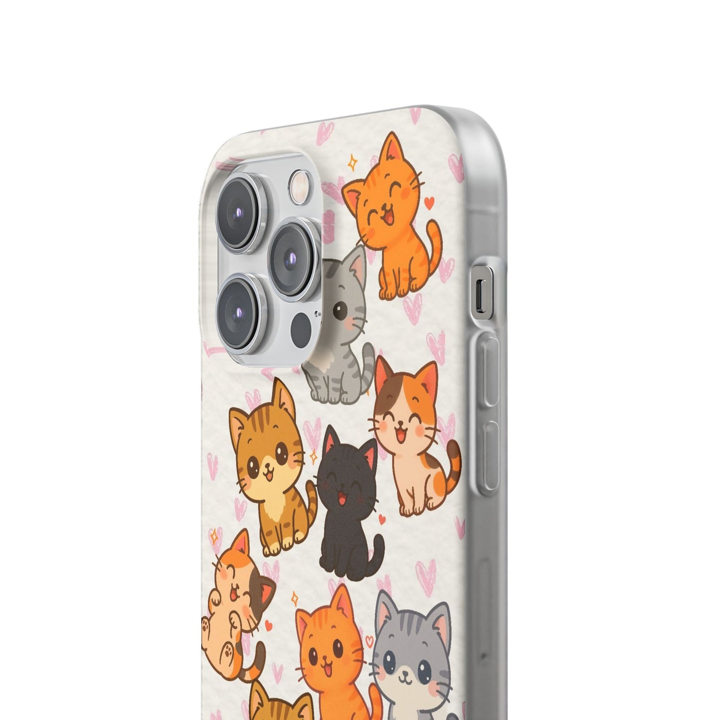 Adorable Kawaii Cat Phone Case for iPhone – Slim Soft TPU Cover | Perfect Gift for Cat Lovers