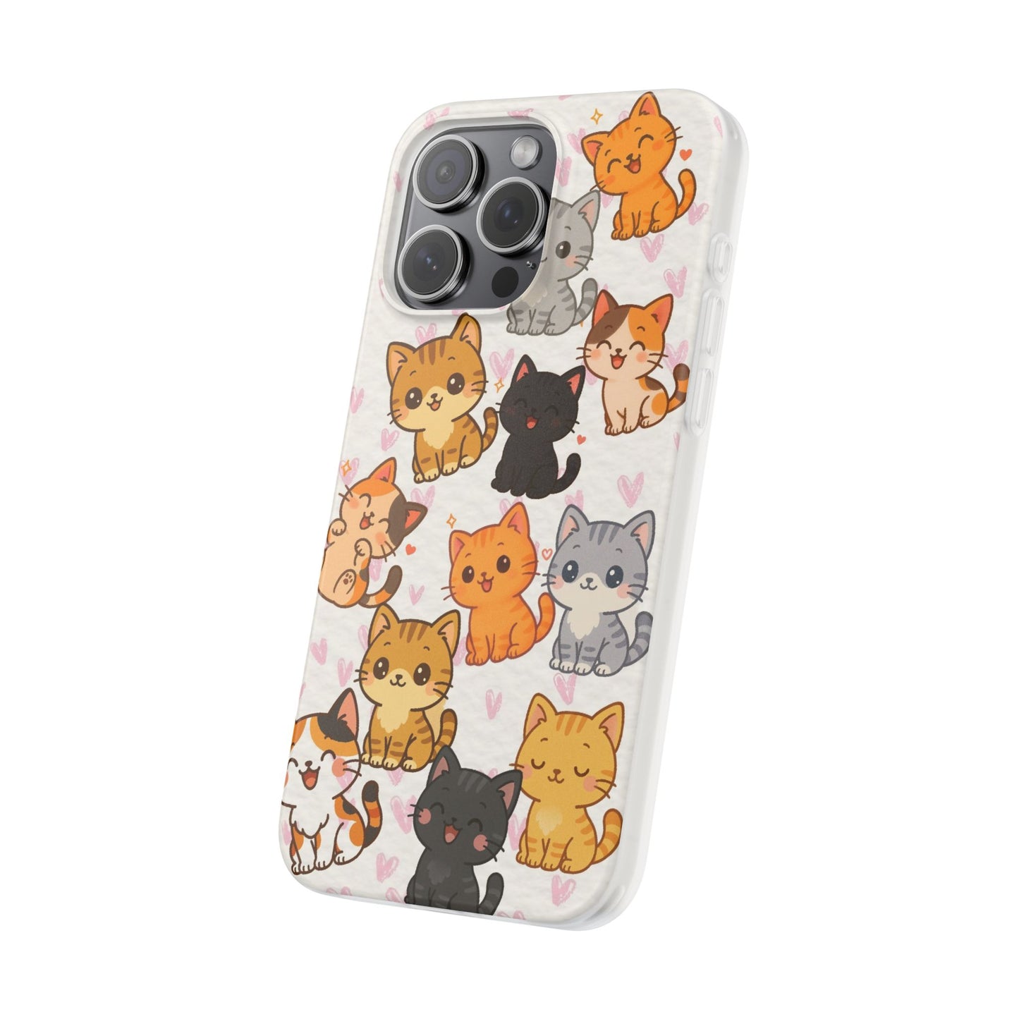 Adorable Kawaii Cat Phone Case for iPhone – Slim Soft TPU Cover | Perfect Gift for Cat Lovers