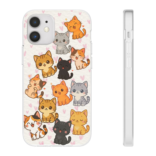 Adorable Kawaii Cat Phone Case for iPhone – Slim Soft TPU Cover | Perfect Gift for Cat Lovers