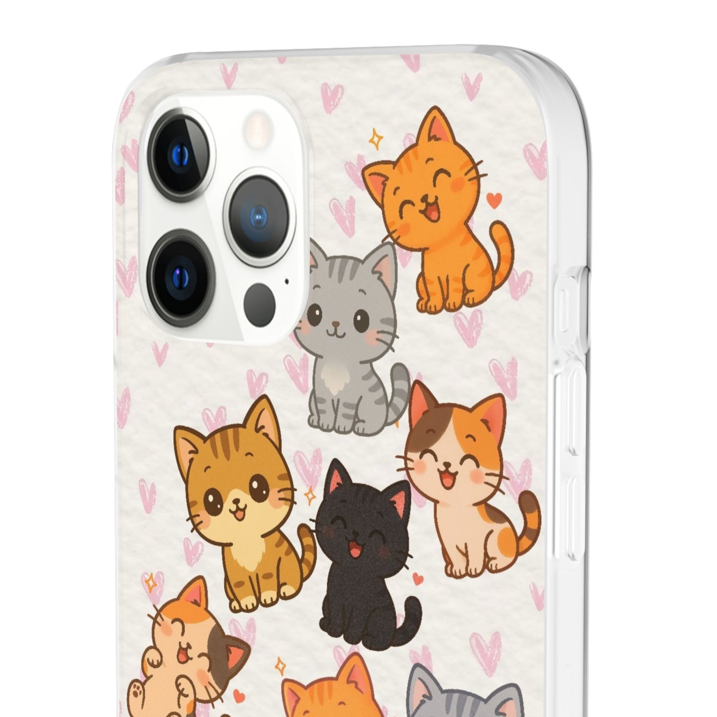 Adorable Kawaii Cat Phone Case for iPhone – Slim Soft TPU Cover | Perfect Gift for Cat Lovers