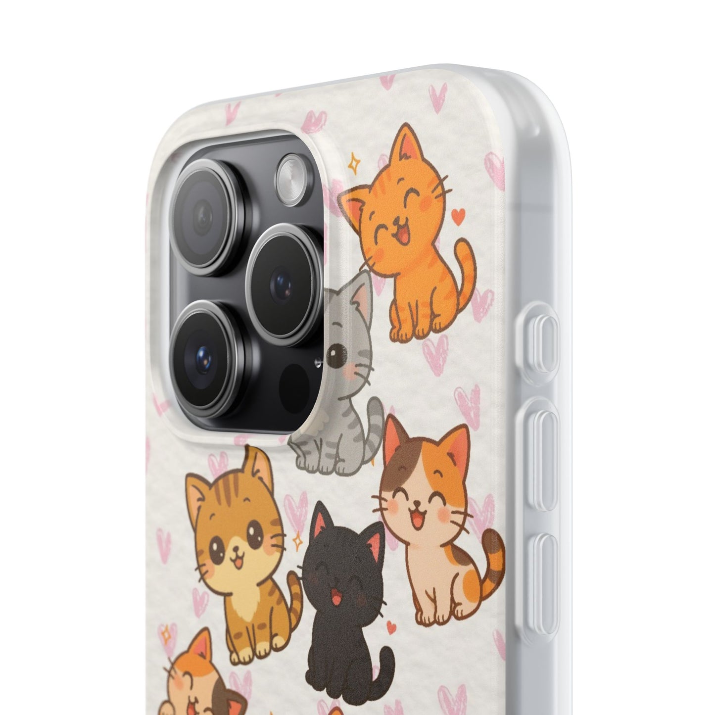 Adorable Kawaii Cat Phone Case for iPhone – Slim Soft TPU Cover | Perfect Gift for Cat Lovers